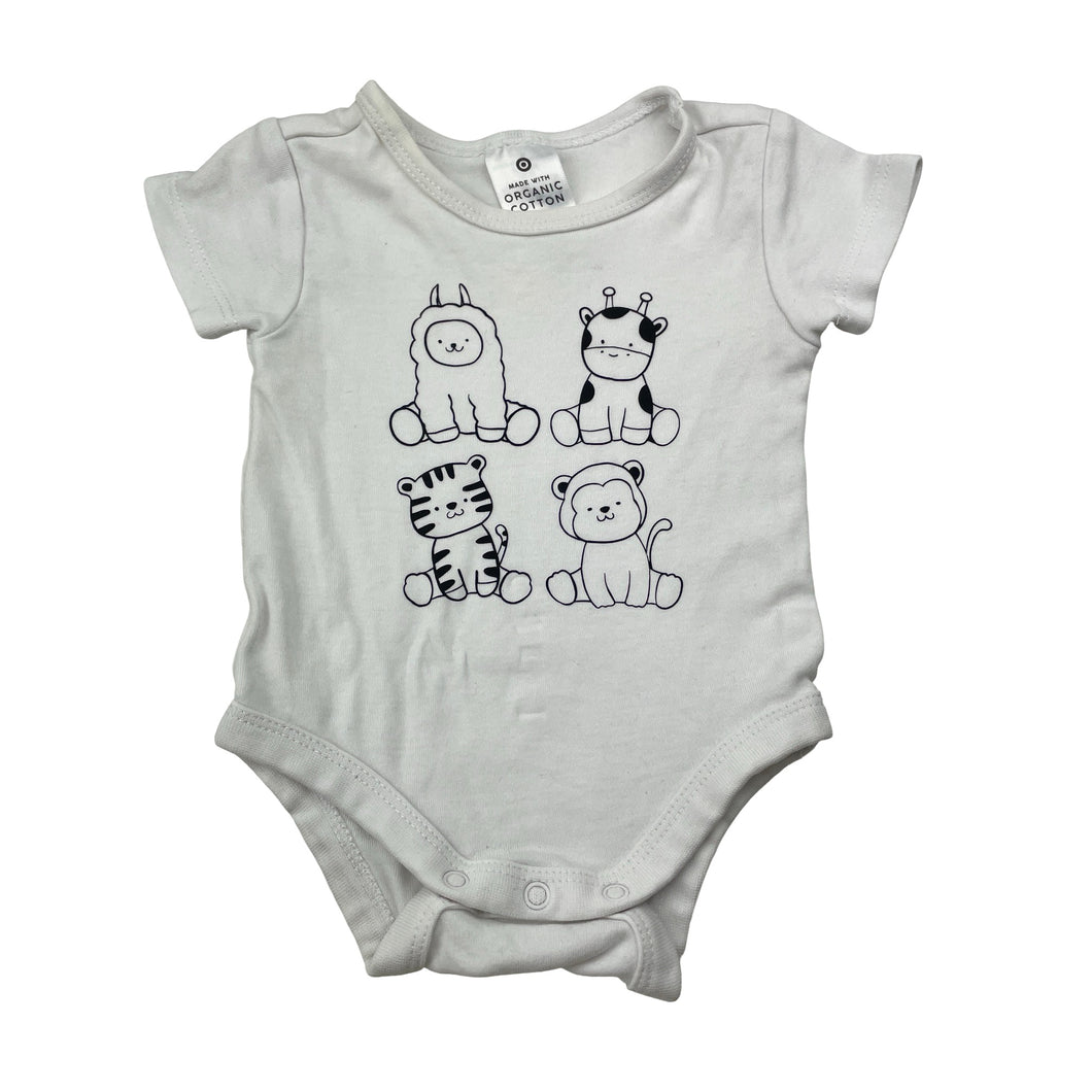 Unisex Target, organic cotton bodysuit / romper, GUC, size 0000,  