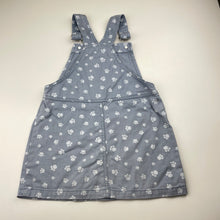 Load image into Gallery viewer, Girls Bluey, cotton overalls dress / pinafore, FUC, size 4, L: 55cm