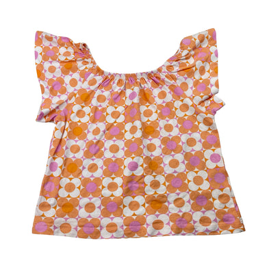 Girls Mango, floral cotton top, GUC, size 4,  