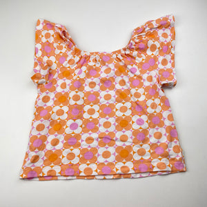 Girls Mango, floral cotton top, GUC, size 4,  