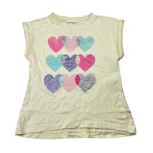 Load image into Gallery viewer, Girls Milkshake, yellow cotton tee / top, hearts, FUC, size 5,  