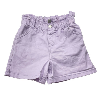 Girls 1964 Denim Co, purple stretch cotton shorts, elasticated, GUC, size 7,  