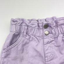 Load image into Gallery viewer, Girls 1964 Denim Co, purple stretch cotton shorts, elasticated, GUC, size 7,  