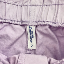 Load image into Gallery viewer, Girls 1964 Denim Co, purple stretch cotton shorts, elasticated, GUC, size 7,  