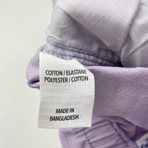 Girls 1964 Denim Co, purple stretch cotton shorts, elasticated, GUC, size 7,  