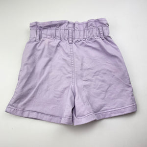 Girls 1964 Denim Co, purple stretch cotton shorts, elasticated, GUC, size 7,  