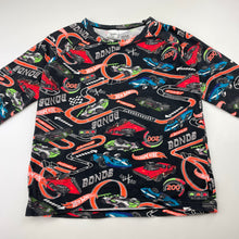 Load image into Gallery viewer, Boys Bonds, Hot Wheels long sleeve pyjama top, wash fade, FUC, size 5,  
