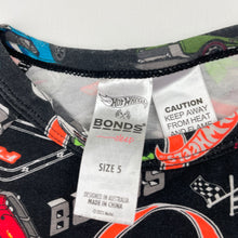 Load image into Gallery viewer, Boys Bonds, Hot Wheels long sleeve pyjama top, wash fade, FUC, size 5,  