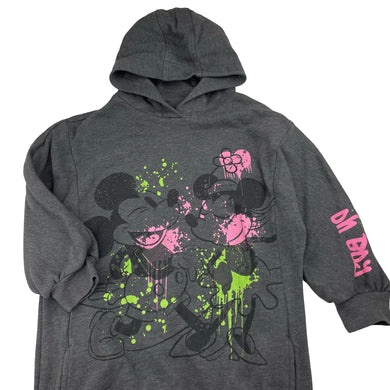 Girls Disney, Mickey & Minnie Mouse fleece lined hoodie sweater dress, EUC, size 7, L: 56cm