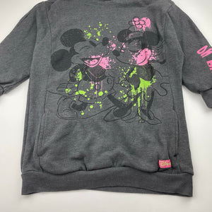 Girls Disney, Mickey & Minnie Mouse fleece lined hoodie sweater dress, EUC, size 7, L: 56cm