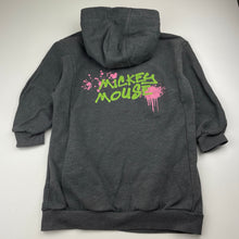 Load image into Gallery viewer, Girls Disney, Mickey &amp; Minnie Mouse fleece lined hoodie sweater dress, EUC, size 7, L: 56cm