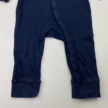 Load image into Gallery viewer, Unisex Target, navy organic cotton romper, EUC, size 0,  