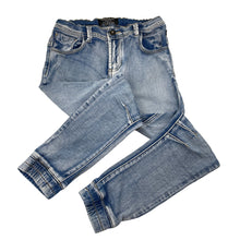 Load image into Gallery viewer, Boys Indie, blue stretch denim jogger jeans, adjustable, FUC, size 7,  