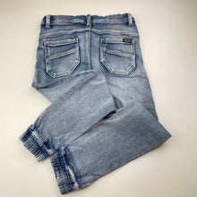 Load image into Gallery viewer, Boys Indie, blue stretch denim jogger jeans, adjustable, FUC, size 7,  