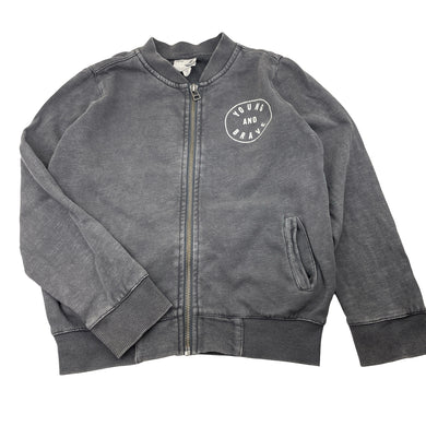 Boys Cotton On, fleece lined zip up sweater, wash fade, FUC, size 6,  