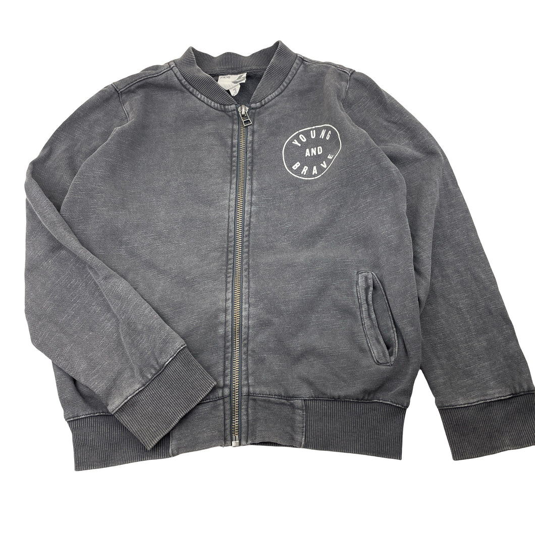 Boys Cotton On, fleece lined zip up sweater, wash fade, FUC, size 6,  