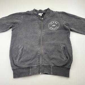 Boys Cotton On, fleece lined zip up sweater, wash fade, FUC, size 6,  