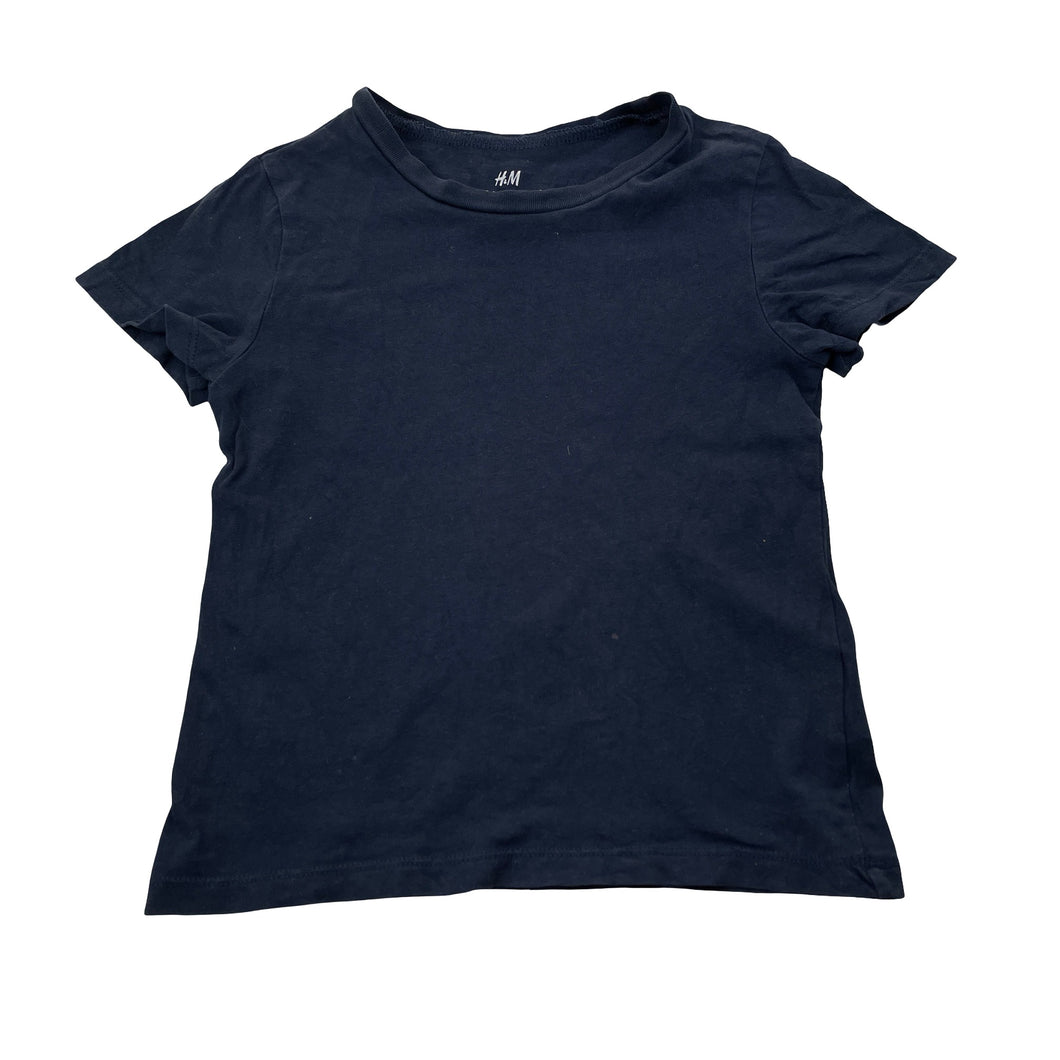 Unisex H&M, navy cotton tee / top, FUC, size 3-4,  