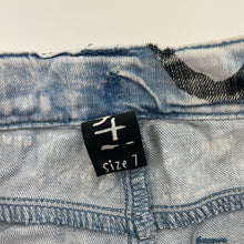 Load image into Gallery viewer, Boys Minti, lightweight stretch denim shorts, adjustable, FUC, size 7,  