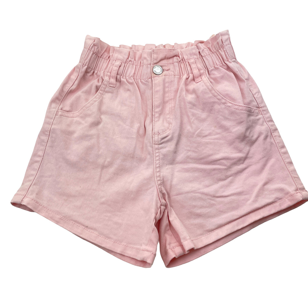 Girls 1964 Denim Co, pink stretch cotton shorts, elasticated, FUC, size 8,  