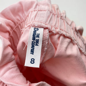 Girls 1964 Denim Co, pink stretch cotton shorts, elasticated, FUC, size 8,  