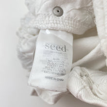 Load image into Gallery viewer, Girls Seed, white stretch denim shorts, elasticated, GUC, size 5,  