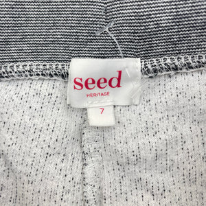 Boys Seed, grey cotton casual pants, elasticated, GUC, size 7,  