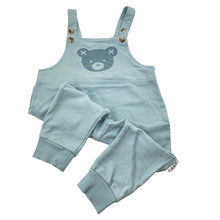 Load image into Gallery viewer, Unisex Hux, blue organic cotton overalls, GUC, size 2,  