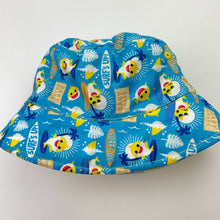 Load image into Gallery viewer, Boys Nickelodeon, Baby Shark reversible bucket hat, marks on top, (yellow side), FUC, size 1-3,  
