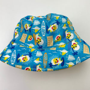 Boys Nickelodeon, Baby Shark reversible bucket hat, marks on top, (yellow side), FUC, size 1-3,  