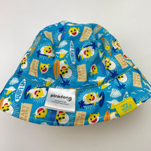 Load image into Gallery viewer, Boys Nickelodeon, Baby Shark reversible bucket hat, marks on top, (yellow side), FUC, size 1-3,  