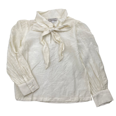 Girls Child by Petals Ink, cream lightweight long sleeve blouse / top, EUC, size 7,  