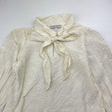 Load image into Gallery viewer, Girls Child by Petals Ink, cream lightweight long sleeve blouse / top, EUC, size 7,  