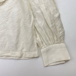 Girls Child by Petals Ink, cream lightweight long sleeve blouse / top, EUC, size 7,  