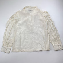 Load image into Gallery viewer, Girls Child by Petals Ink, cream lightweight long sleeve blouse / top, EUC, size 7,  