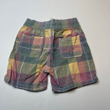 Load image into Gallery viewer, Boys GHANDA, checked cotton shorts, elasticated, GUC, size 5-6,  