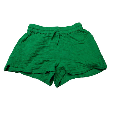 Girls Cotton On, green crinkle cotton shorts, elasticated, GUC, size 6,  