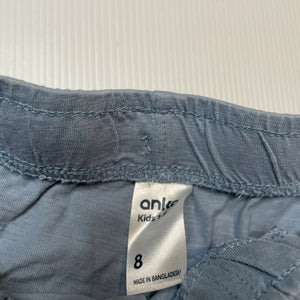 Boys Anko, blue cotton shorts, elasticated, FUC, size 8,  