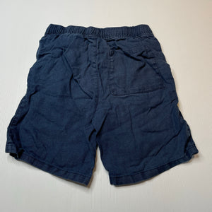 Boys Anko, blue linen shorts, elasticated, GUC, size 12,  