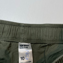Load image into Gallery viewer, Boys Anko, khaki stretch cotton shorts, elasticated, GUC, size 10,  