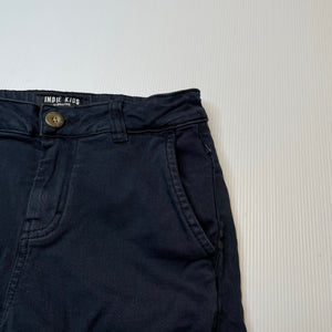 Boys Indie, navy stretch cotton chino shorts, adjustable, GUC, size 8,  
