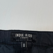 Load image into Gallery viewer, Boys Indie, navy stretch cotton chino shorts, adjustable, GUC, size 8,  
