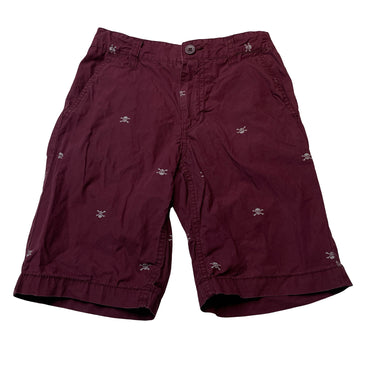 Boys Old Navy, lightweight cotton shorts, adjustable, skulls, GUC, size 8,  
