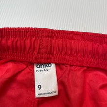 Load image into Gallery viewer, Boys Anko, lightweight board shorts, elasticated, EUC, size 9,  