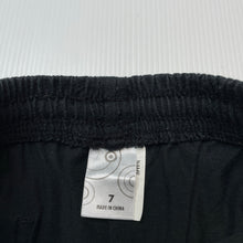 Load image into Gallery viewer, Boys Target, black cotton school shorts, elasticated, GUC, size 7,  