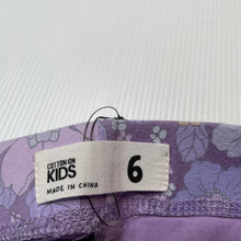 Load image into Gallery viewer, Girls Cotton On, floral stretchy bike shorts, GUC, size 6,  