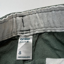 Load image into Gallery viewer, Boys Anko, khaki linen/cotton shorts, elasticated, EUC, size 8,  