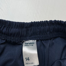 Load image into Gallery viewer, Girls Anko, navy lightweight stretch board shorts, elasticated, EUC, size 14,  