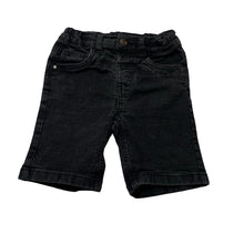 Load image into Gallery viewer, Boys Anko, black stretch denim jean shorts, adjustable, GUC, size 4,  