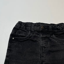 Load image into Gallery viewer, Boys Anko, black stretch denim jean shorts, adjustable, GUC, size 4,  